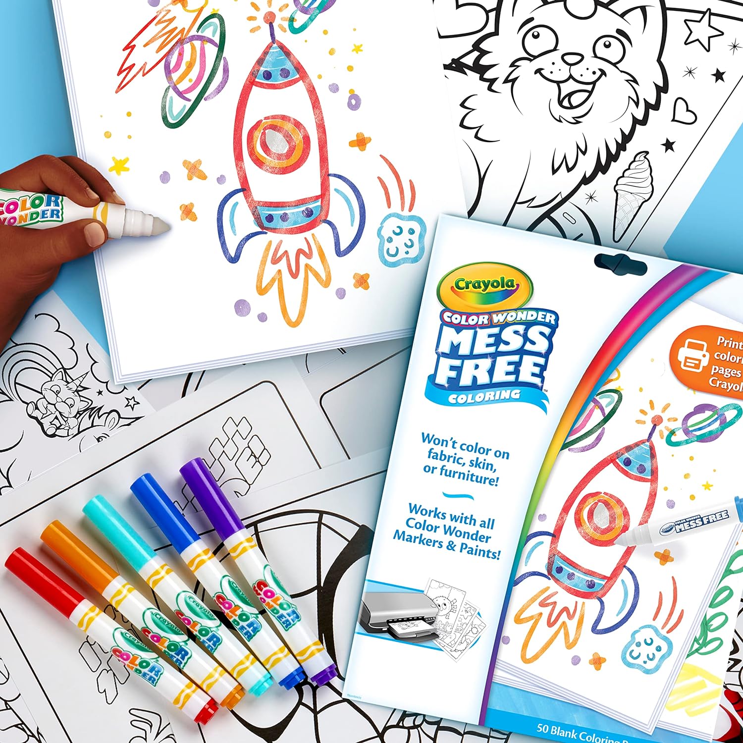 Crayola Color Wonder Blank Coloring Pages - 50 Pages - Laadlee