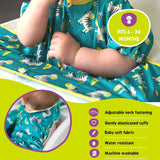 Tidy Tot Cover & Catch Bib Short Sleeve - Dancing Zebras