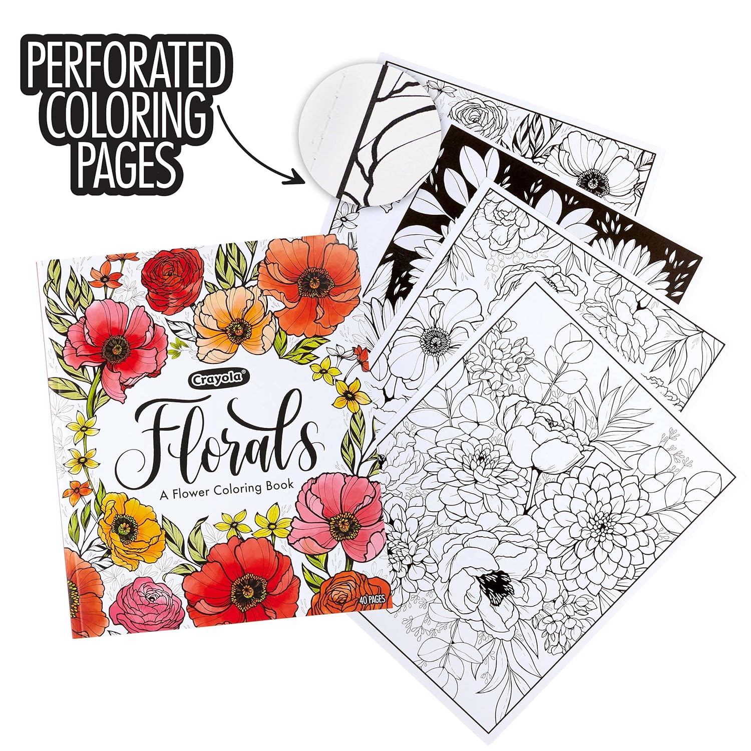 Crayola Coloring Book - Colors in Bloom (40 pages) - Laadlee
