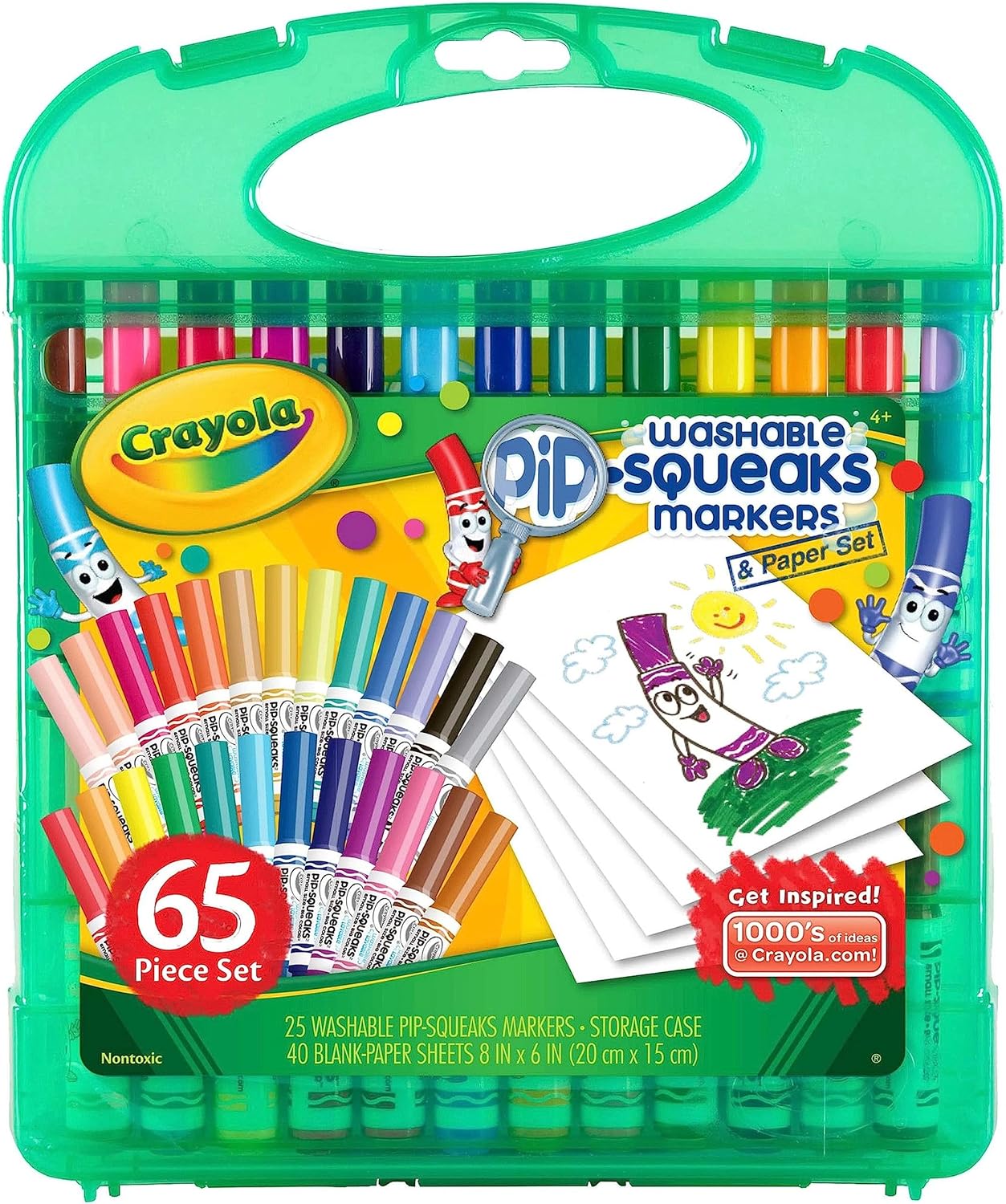 Crayola Washable Pip-Squeaks and Paper - Pack of 65 - Laadlee