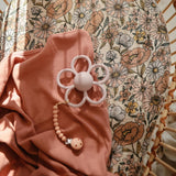 Mushie Pacifier Clips Halo Powder Pink