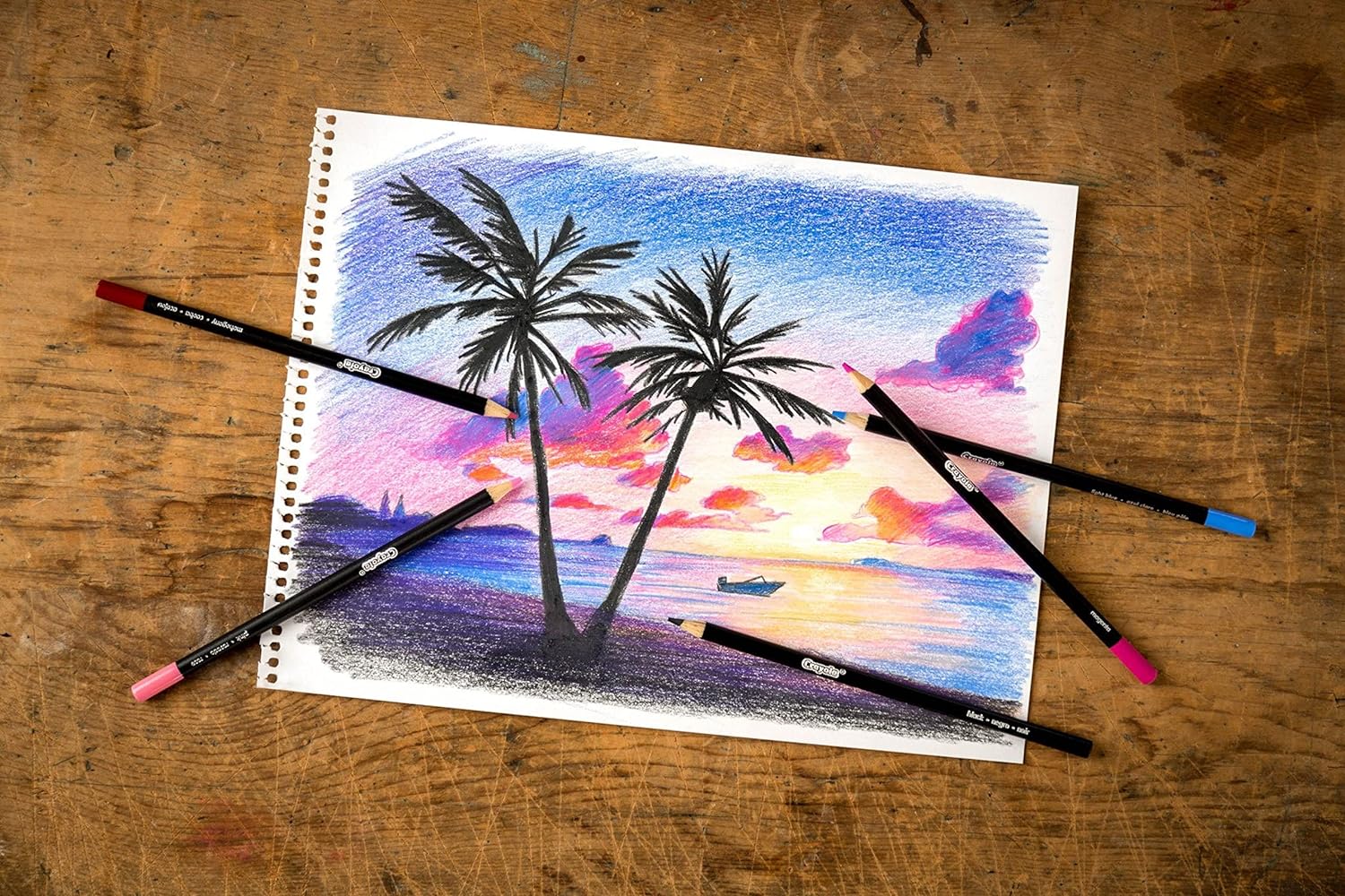 Crayola Signature Blend and Shade Colored Pencils with Tin - Pack of 24 - Laadlee