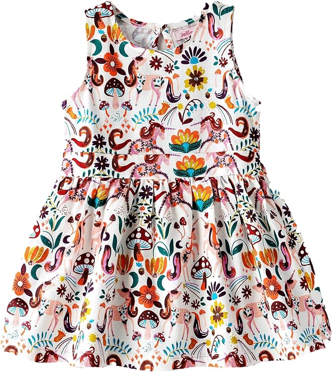 Jelliene All Over Print Knit Dress - Unicorn - Laadlee