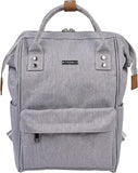 BabaBing Mani Vegan Leather Diaper Bag With Hooks And Changing Pad – Grey