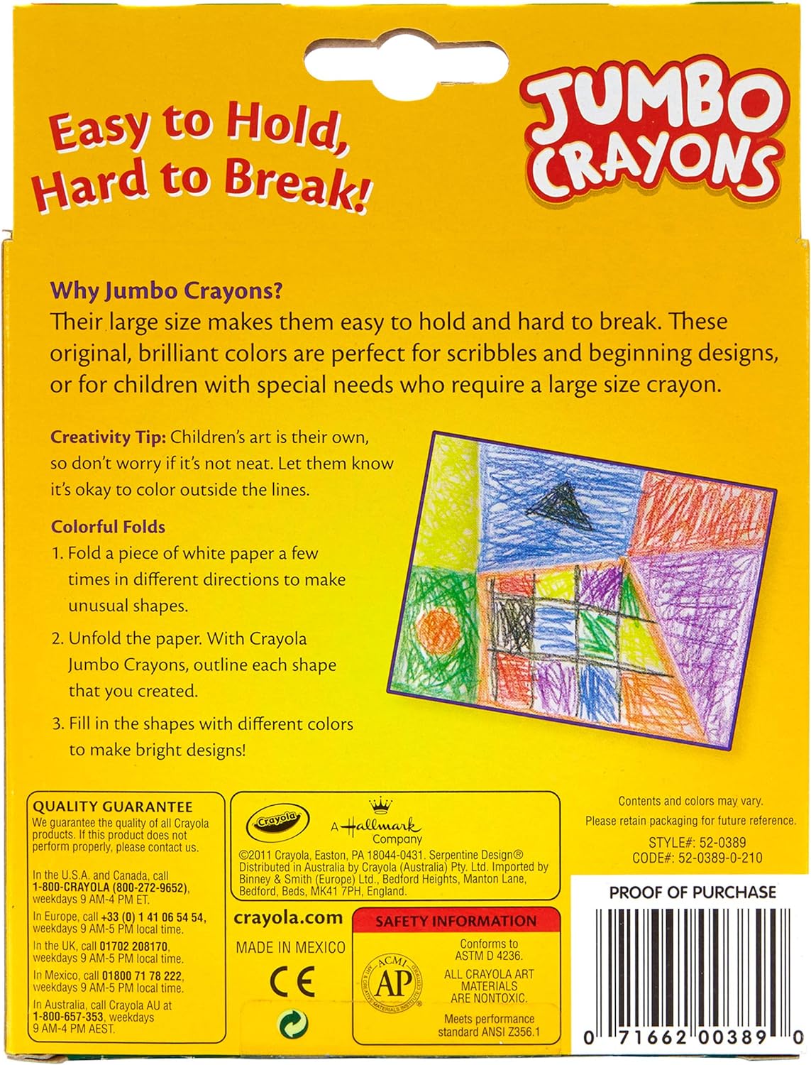 Crayola Jumbo Crayons - Pack of 8 - Laadlee