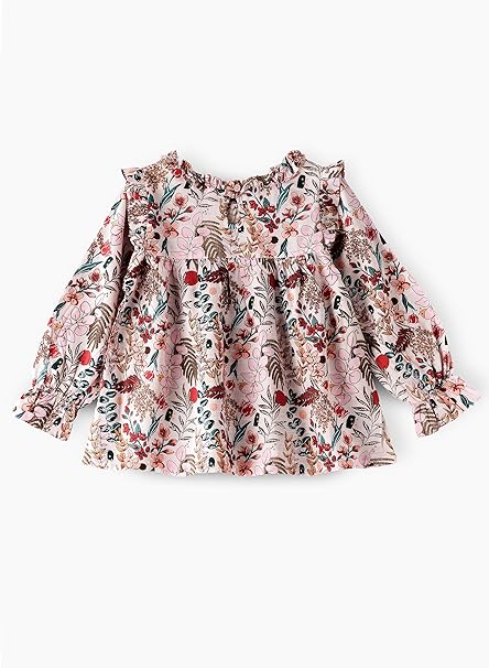 Jelliene Floral Printed Blouse - Pink - Laadlee