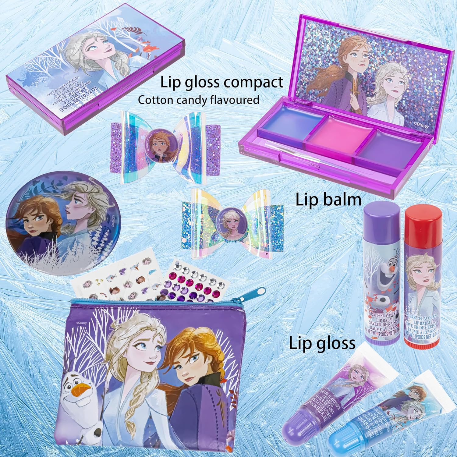 Townley Girl Disney Frozen - Cosmetic Box Set With Pouch - Laadlee