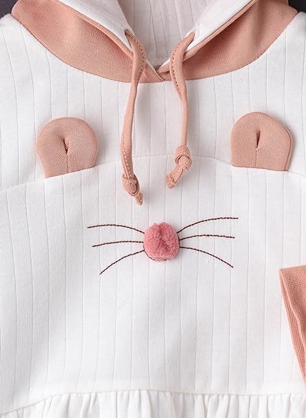 Elegant Kids Hoodie and Pyjama Set - Cat - Laadlee