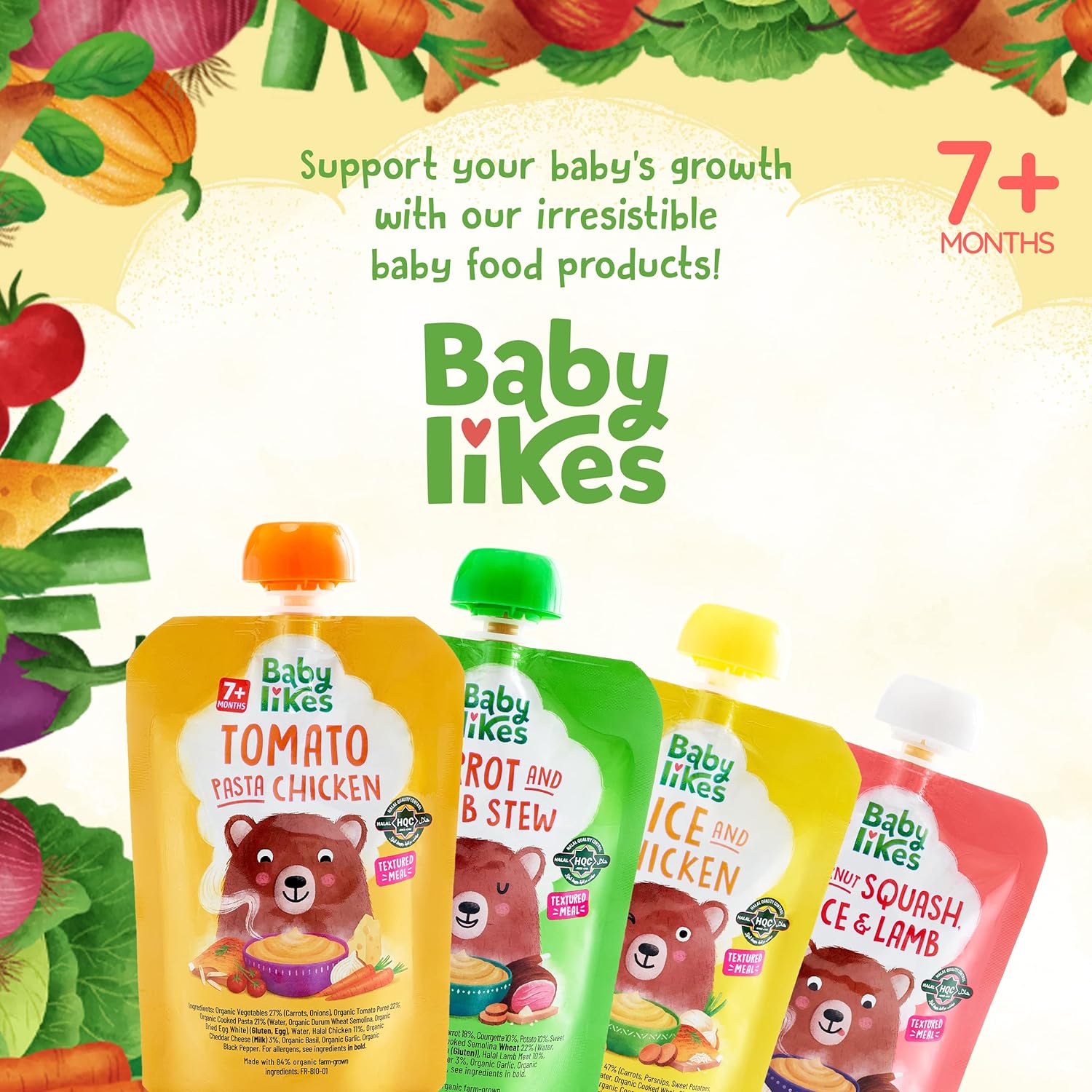 Babylikes Rice and Chicken Organic Puree - 130gm - Laadlee