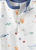Tiny Hug Baby Sleep Suit with Mittens - Sealife - Laadlee