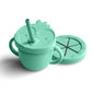 Bimbly Multi-Use Silicone Cup 3 In 1 - Green - Laadlee