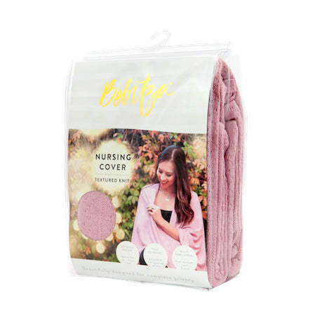 Bebitza Textured Knit Nursing Cover - Pink - Laadlee