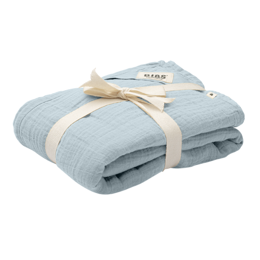 BIBS Muslin Swaddle 120x120cm - Baby Blue