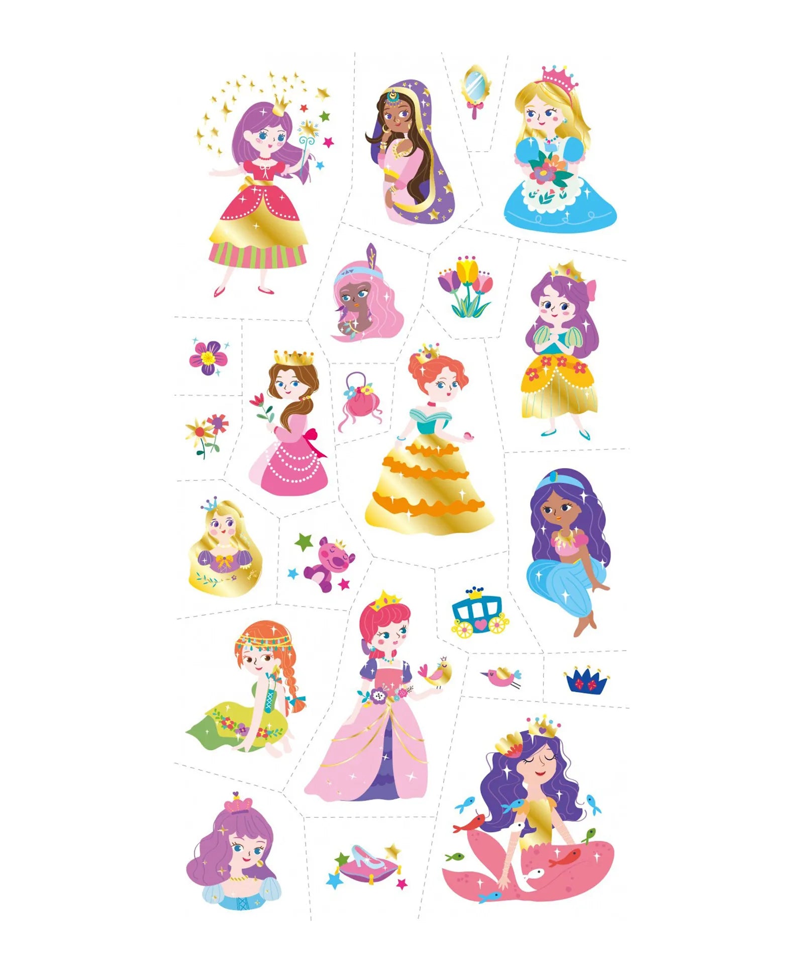 Avenir Tattoo Sticker - Princess - 52pc - Laadlee