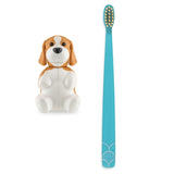 Flipper Oral Hygienic Set Fun Animal Kids Toothbrush With Holder - Beagle