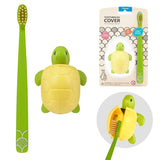 Flipper Oral Hygienic Set Fun Animal Kids Toothbrush With Holder - Turtle