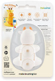 Flipper Fun Animal Kids Toothbrush With Holder - Cow