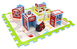 Sunta Fire Station Adventure With Fire Engine Puzzle Mat