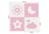 Sunta Weather Series Classic Puzzle Mat 4pc - Pink