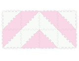 Sunta 2 Colours Triangle Puzzle Floor Mat 16 Pcs - Pink