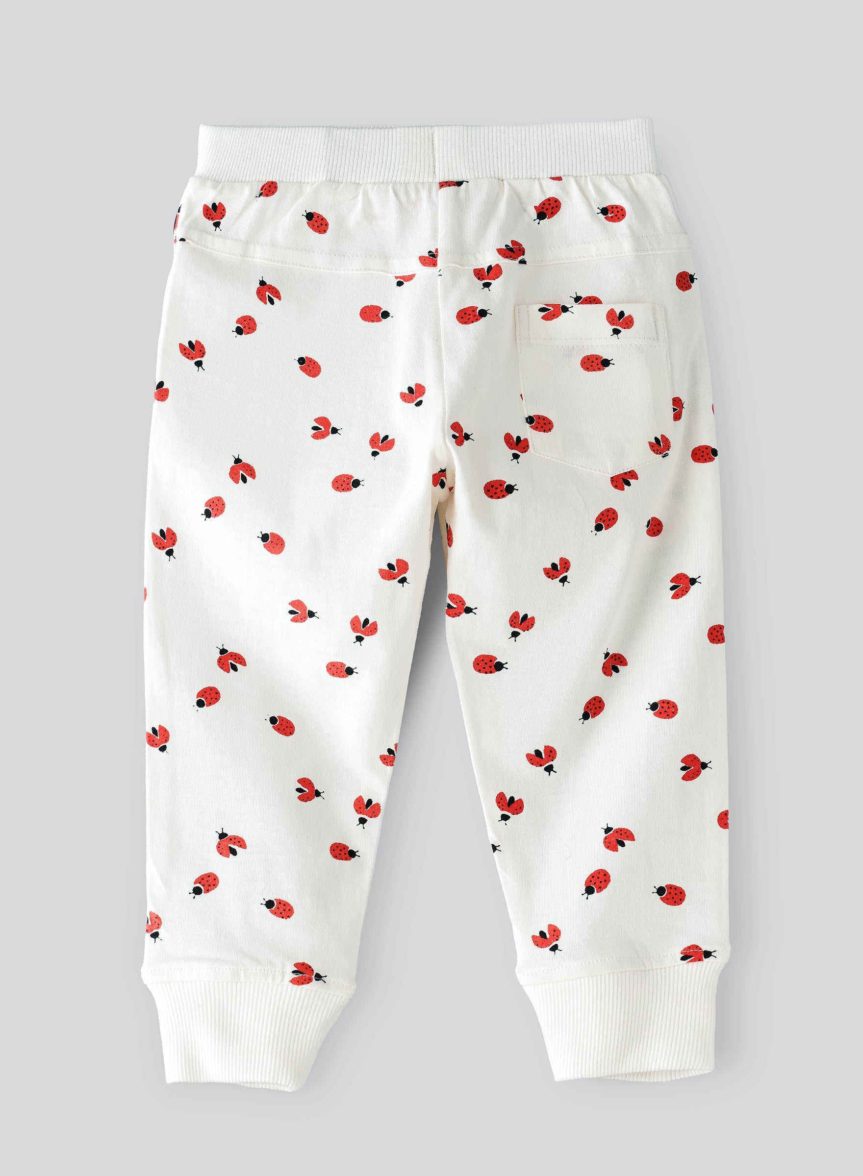 Jelliene All Over Printed Knit Sweat Pants - White Bug - Laadlee