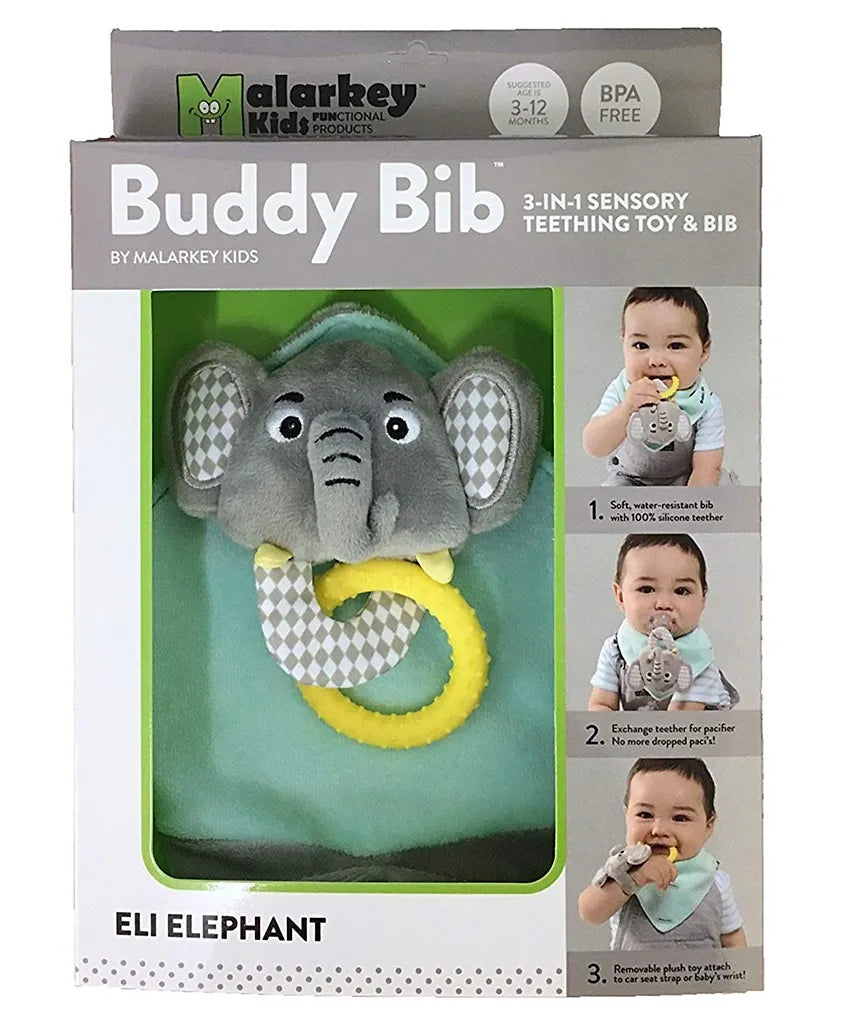 Malarkey Kids Buddy Bib - Eli Elephant