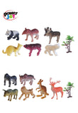Power Joy Animal Worldz Safari Animal Figurine 4inch- 6pcs Assorted