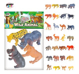Power Joy Animal Worldz 4pcs Safari Animal Figurine 6inch - Assorted