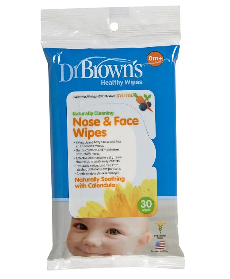 Dr. Brown's Nose & Face Wipes - Pack of 30