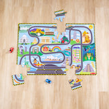 Melissa and Doug Race Track Floor Puzzle & Play Set