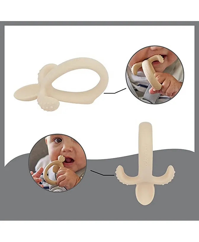 Babymoov Silicone Bowl, Spoon and Bib Weaning Set 3 Pc - Peach