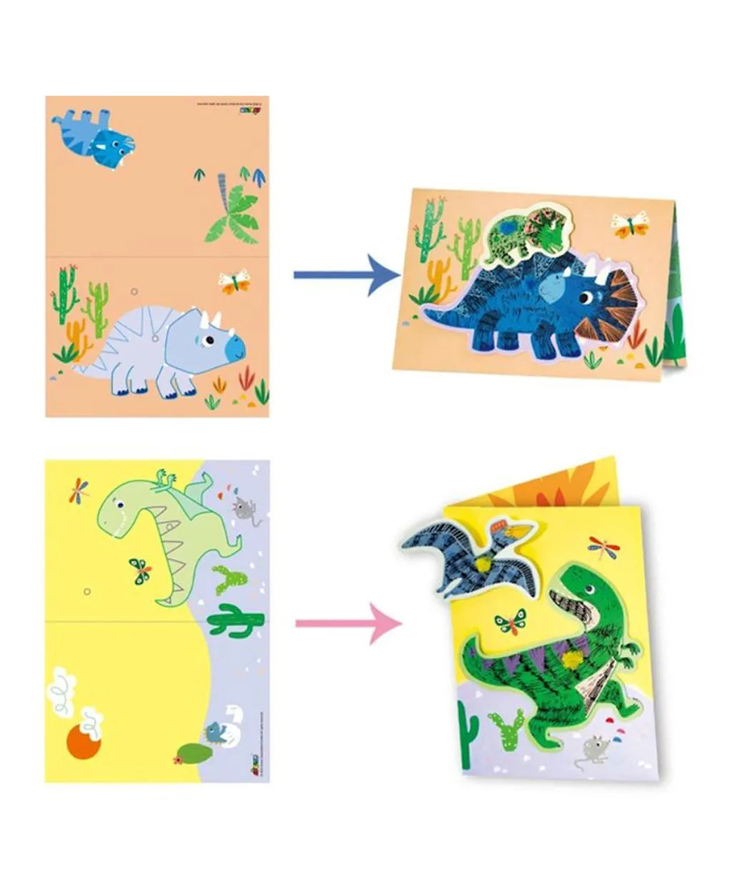 Avenir Scratch Greeting Cards Set - Dinos - Laadlee