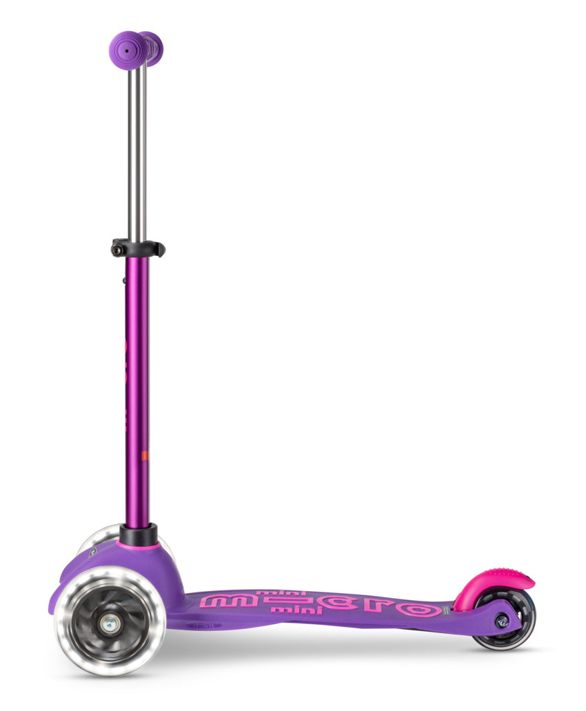 Micro Mini Deluxe Scooter with LED Wheels - Purple Pink - Laadlee
