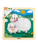 Viga Wooden 9-Piece-Puzzle  - Sheep