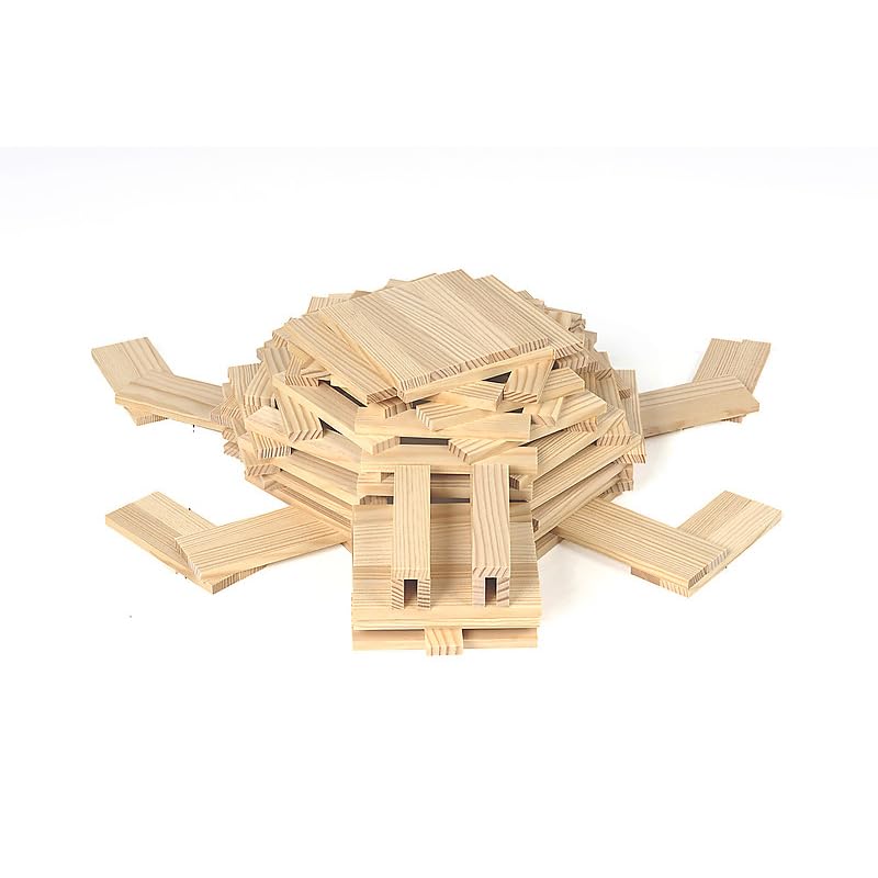 Kapla Wooden Construction Set in a Chest with Brown Art Book - 280pcs - Laadlee