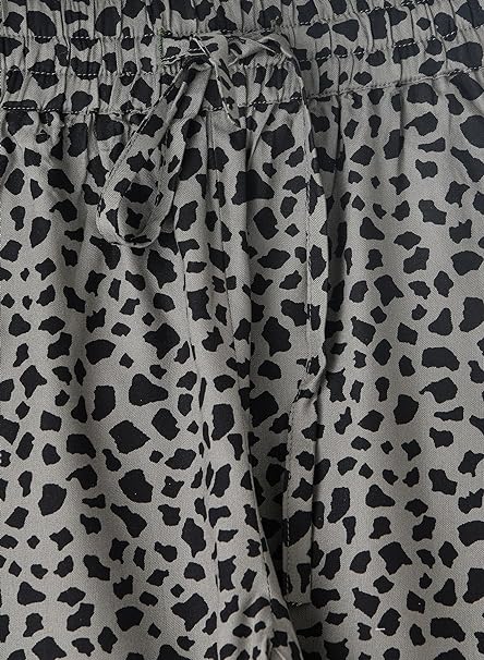 Jelliene All Over Printed Pants - Black - Laadlee