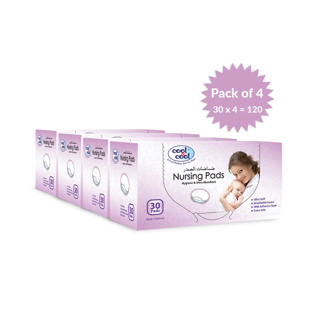 Cool & Cool Nursing Pads 30pcs - Pack of 4