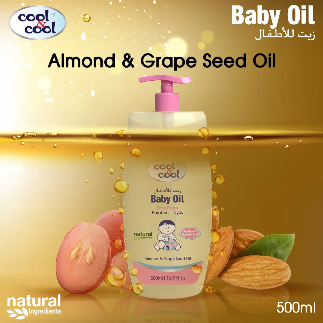 Cool & Cool Baby Oil 500ml - Pack of 2