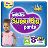 BabyJoy Mega Culotte Super Big Pants Diaper Size 8 - Size 4Xl - 26 Pcs
