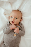 Anvi Baby Knotted Gown & Beanie Set - Marengo