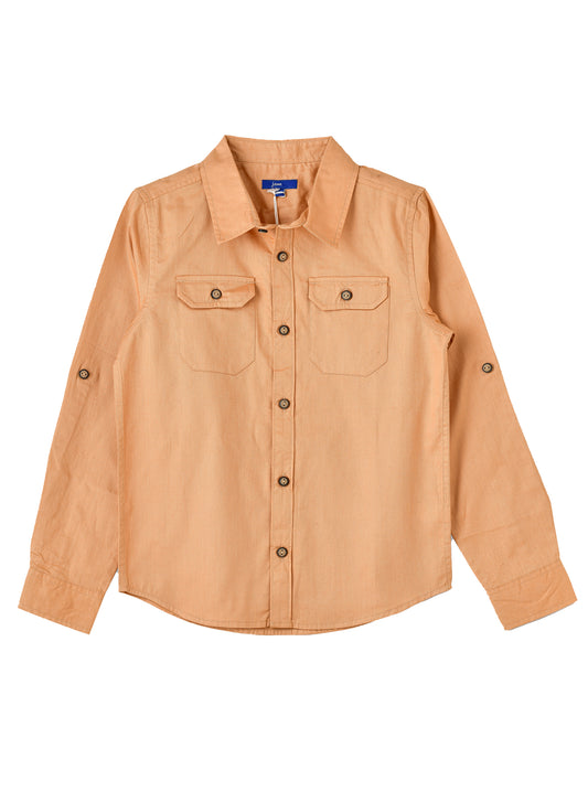 Jam Boys Casual Shirt with Long Sleeves - Orange