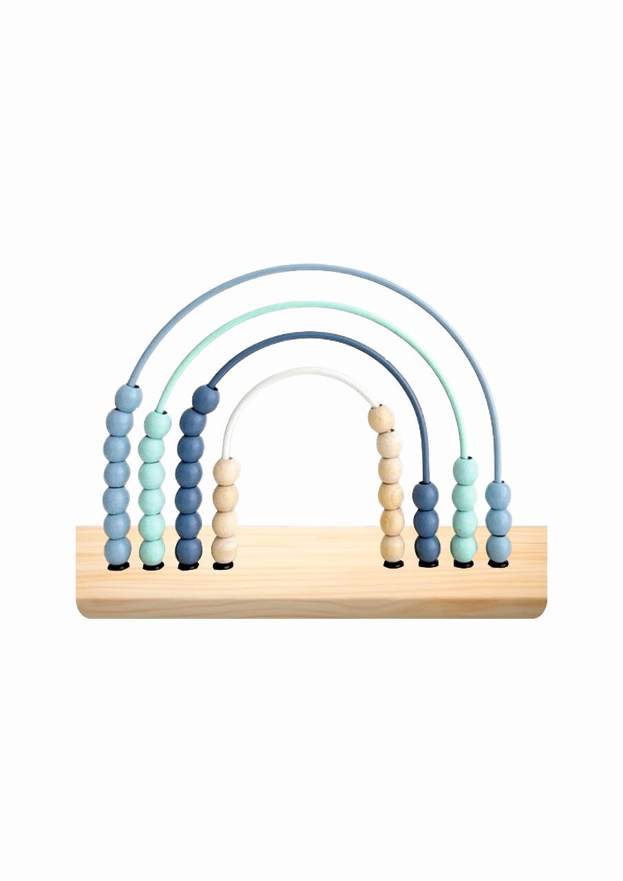 Woody Buddy Rainbow Abacus - Blue