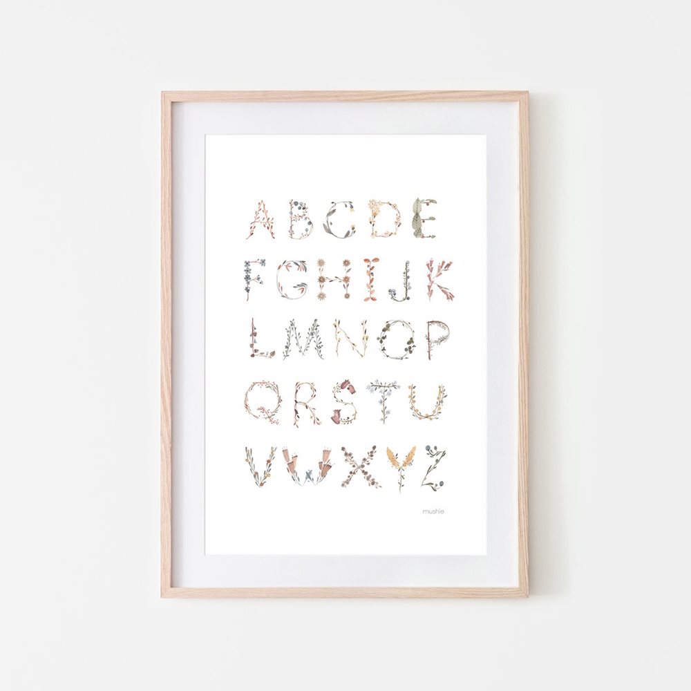 Mushie Poster Medium Alphabet International - Laadlee