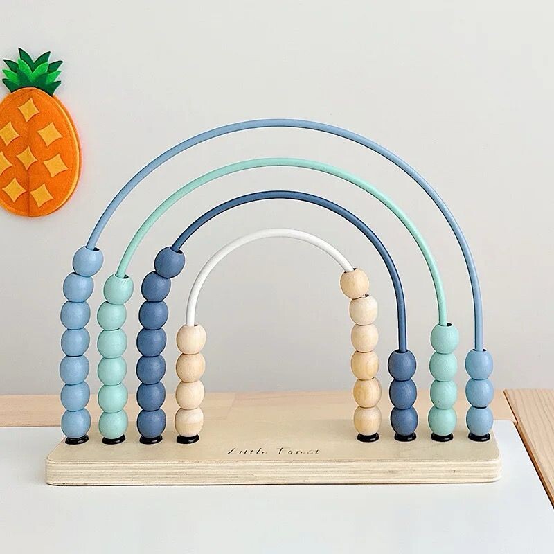 Woody Buddy Rainbow Abacus - Blue