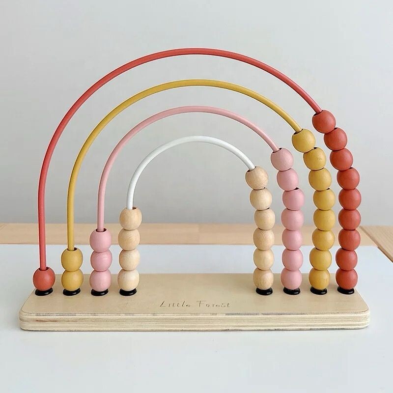 Woody Buddy Rainbow Abacus - Pink