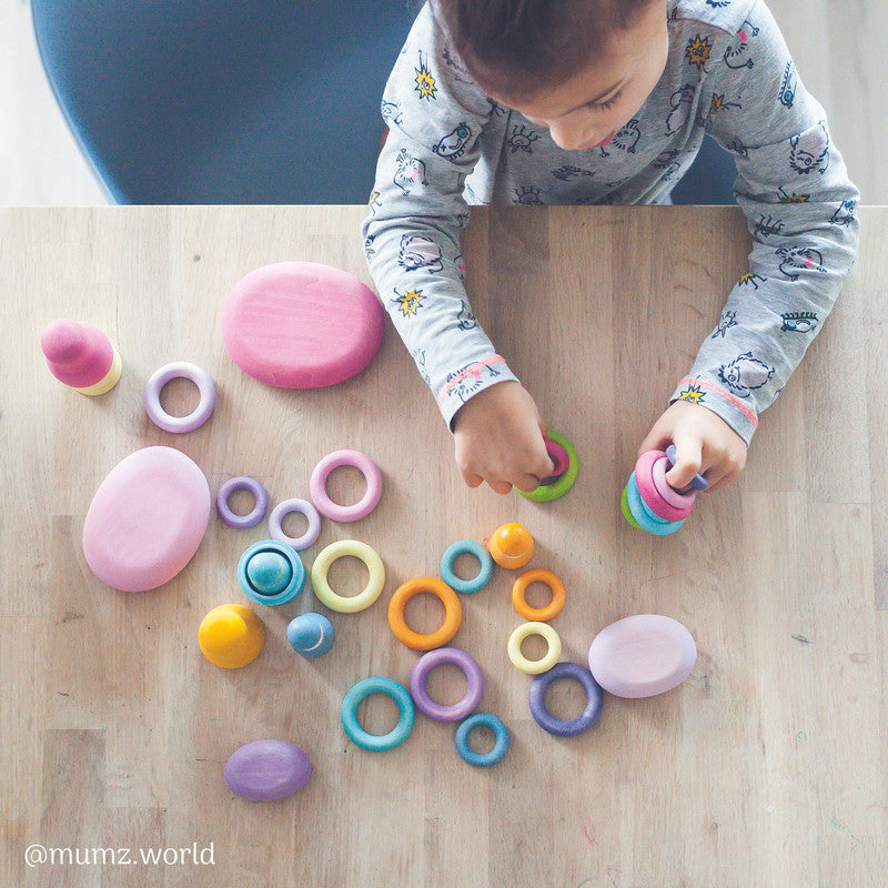 Grimm's Building Rings Pastel - Laadlee