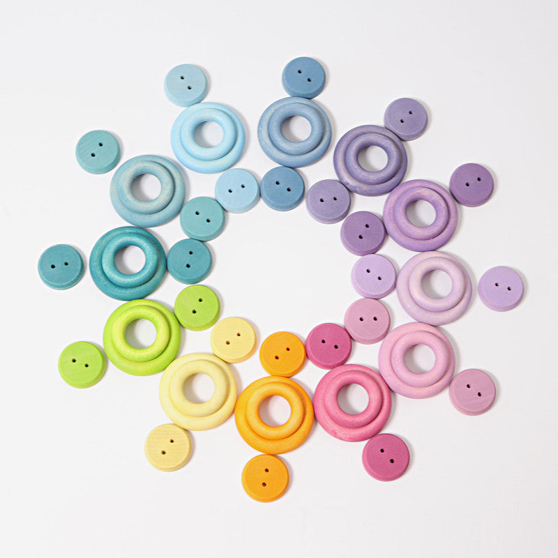 Grimm's Building Rings Pastel - Laadlee