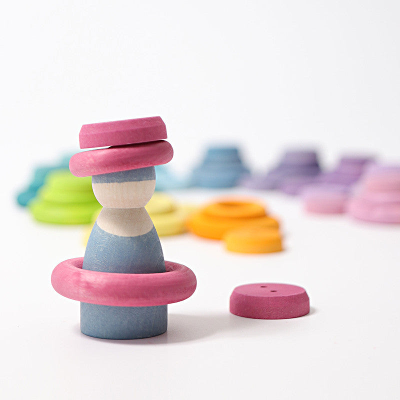 Grimm's Building Rings Pastel - Laadlee