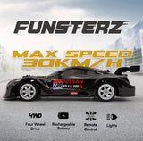 Funsterz Drift Series 1:16 Scale 4WD Remote Control  Car Nissan Nismo GT-R Model - Black