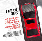 Funsterz Drift Series 1:16 Scale 4WD Remote Control  Drifting Storm Edition Car - Red